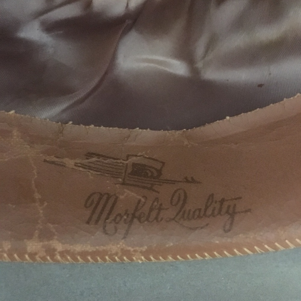 Vintage Morfelt 100% Wool Gray Bowler Derby Hat - Picture 6 of 8